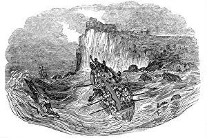 Henry Prints: Engraving depicting Henry Greathead's design of a lifeboat. Dated 19th Century