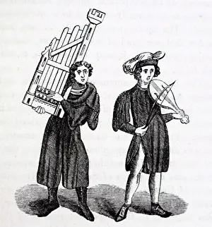 Musical Prints: Engraving depicting two musicians