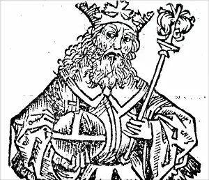 Father Prints: Engraving depicting Philip II of Macedon (382 BC- 336 BC)