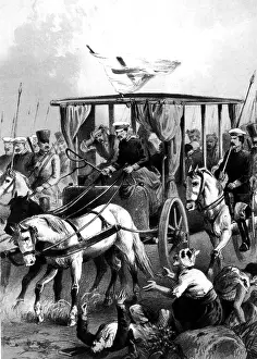 Wounded Prints: Engraving depicting The Red Crescent tending to the wounded Turkish during the Russo/Turkish War