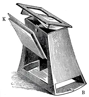 Depicting Prints: Engraving depicting a Wheatstone stereoscope