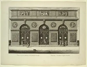 Black Ink Prints: Engraving: Versailles, Grotto, Exterior