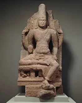 Story Prints: Enthroned Vishnu second half of the 8th-early 9th century India This monumental sculpture—the largest