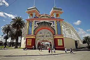 Entrances Prints: Entrance to the Luna Park amusement park in St