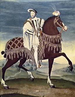 French Woman Prints: Equestrian Portrait of Franois I