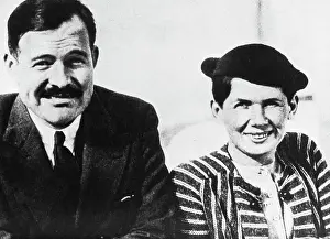 Historical Archive Prints: Ernest Hemingway With His Wife Pauline Pfeiffer In 1934