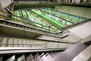 Convenience Prints: Escalators, stairs and moving sidewalk at Madrid Barajas Airport (MAD)
