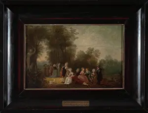 Zakup Proweniencja Prints: Escort meeting in the park under Diana; Norblin de la Gourdaine