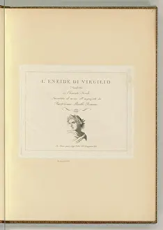 Composition Prints: An etching by Bartolomeo Pinelli from 1811 depicting the title page of Virgil's Aeneid