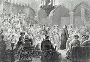 Diet Prints: Etching depicting the Diet of Worms, April 13, 1521