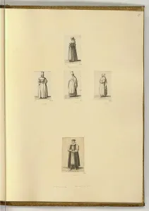 Composition Prints: An etching by Wenzel Hollar from 1627-1677 depicting clothing cultures from different countries