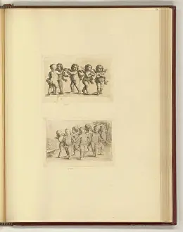 Composition Prints: Etching by Wenzel Hollar showing a dancing putto