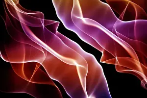 Dreams Prints: Ethereal drift of smoke on black background