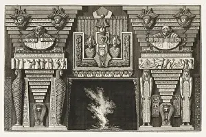 1769 Prints: Etruscan Chimneypiece, from Diverse Maniere d'adornare i cammini