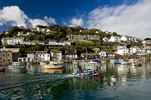 Cornwall Prints: Europe, England, Cornwall, Harbour in Looe