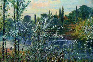 2014 Prints: Evening on the banks of the Tarn, Albi, detail 1, 2014, Charles Neal