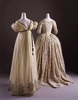 Beginning Prints: Evening dress ca. 1810 French Cotton emerged as a fashionable fabric in the 1780s with the chemise à la reine