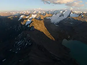 Mountain Chain Prints: Evening mood, mountain panorama