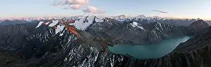 Mountain Chain Prints: Evening mood, mountain panorama