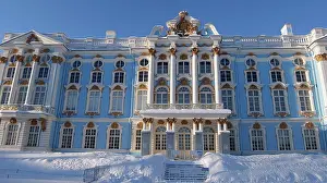 Palace Prints: Exterior of Catherine Palace, a Rococo palace located in the town of Tsarskoye Selo