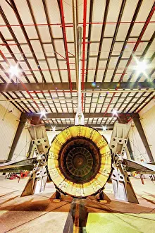 Maintenance Prints: F-16 Alert Jet in Hangar, Loaded with Live Weapons