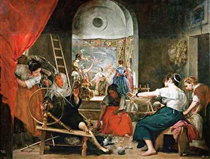 Textile Prints: The Fable of Arachne, Las Hilanderas (La favola di Aracne)