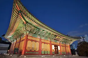 South Korea Prints: Facade of a palace, Deoksugung Palace, Seoul, South Korea