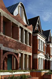 General View Prints: Facade perspective. London Brownstones