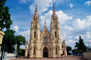 Tamil Nadu Prints: Facade of St. Mary's Church, Madurai, Tamil Nadu, India