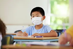 Students Prints: Face mask to protect from covid during pandemic