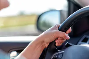 Straight Prints: fahrendes Auto auf der Autobahn inside of a car driving on the motorway Copyright: xZoonar