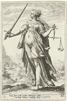 Justice Prints: Fairness (Justice) by Goltzius