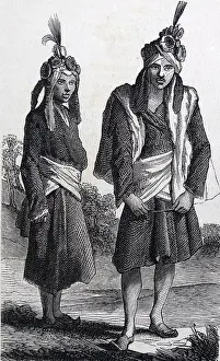 Colonial Prints: Fakirs from Rajasthan, India, part of the British Empire in 1860