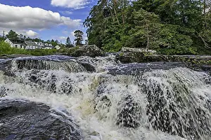 Body Of Water Prints: Falls of Dochart, whitewater rapid in the village Killin