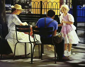 Realism Prints: Family Picnic Dale Kennington (20th C./American) Oil on canvas