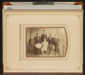 Family portrait, Anonymous, 1880 - 1920 photograph This photo is part of an album