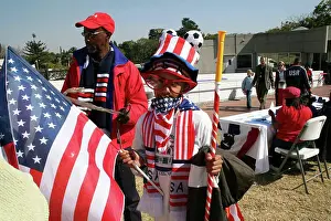 World Cup Prints: Fans show their team spirit at the Team USA pep rally before the U