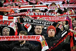 Terrace Prints: Fans VfB Stuttgart with fan scarves