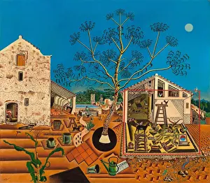 Joan Prints: The Farm, Joan Miro, 1921-22 painting