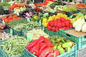 Produce Prints: Farmers Market Vegetables in Crates at Farmers Market Stall Copyright: xZoonar