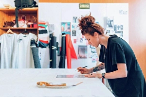 Tenacity Prints: Fashion designer drawing and creating dressmaker's pattern