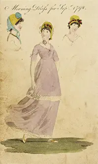 Prints: Fashion Plate, Morning Dress for Lady's Monthly Museum
