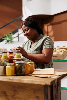 Produce Prints: Female consumer searches for fresh