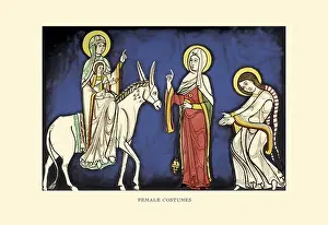 King Prints: Female Costumes, Costume & Decorations of the Middle Ages