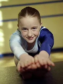 Agility Prints: Female gymnast stretching