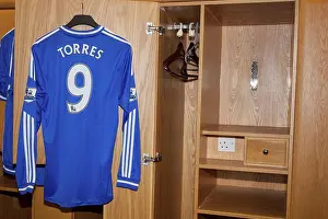 Hanger Prints: Fernando Torres shirt on his locker in home team changing room
