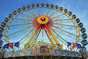 Amusement Rides Prints: Ferris wheel at the Hamburger Dom fair