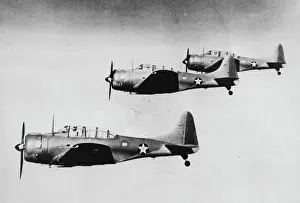 Mode Of Transportation Prints: Fighting The Japs By Air -- These three A-24 bombers took part in the battle of Bali