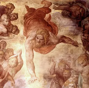 Mid Air Prints: Figure of God from Conversion of St Paul by Michelangelo, Sistine Chapel, Vatican. ITALY