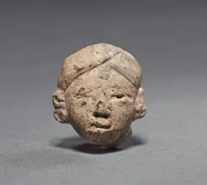 Mexico Prints: Figurine Head, c. 600-200 BC. Mexico or Central America
